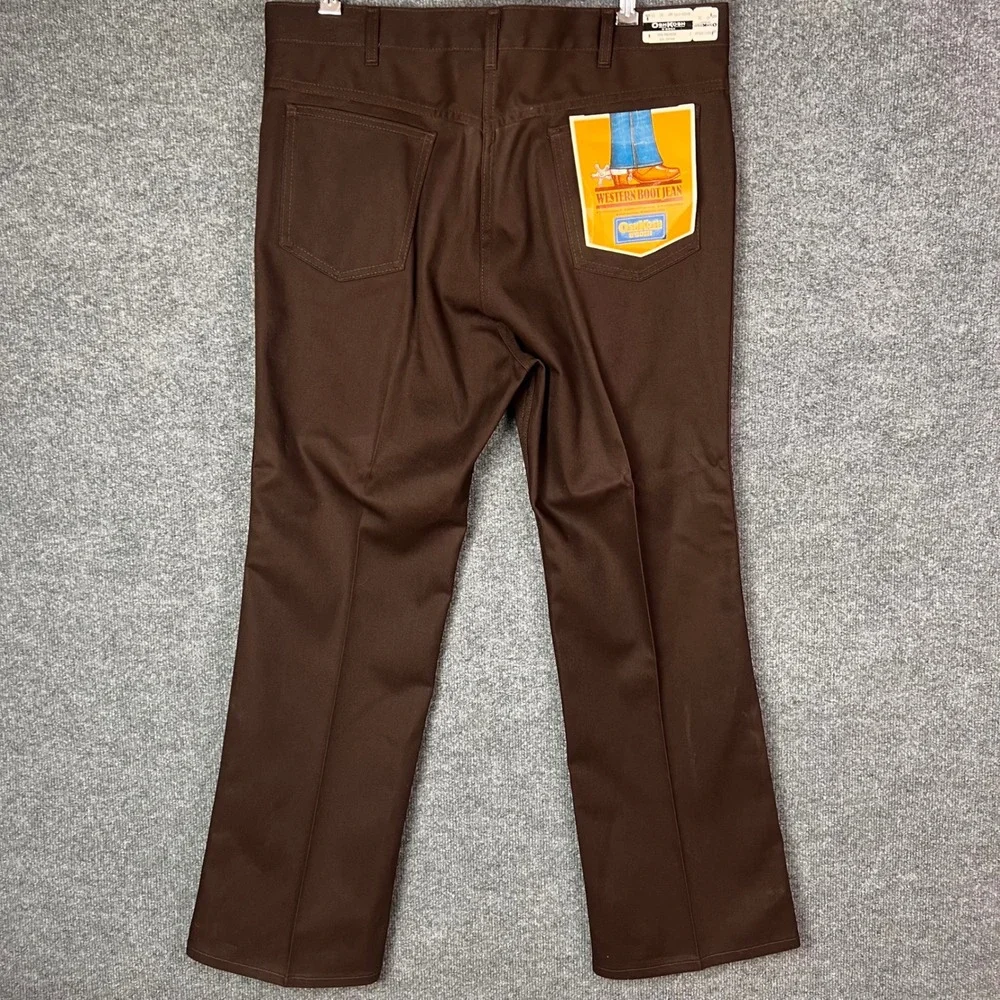 VINTAGE NEW OshKosh B'Gosh Western Boot Jean Mens 40x30 Brown